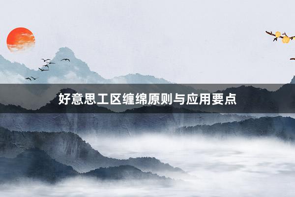 好意思工区缠绵原则与应用要点